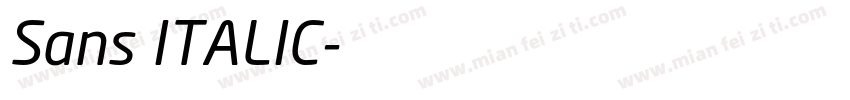 Sans ITALIC字体转换